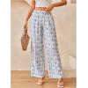 image:imageMakeMeChic Womens Pajama Pants Starfish Seashell Print Straight Leg Summer Boho TrousersBlue