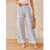 image:imageMakeMeChic Womens Pajama Pants Starfish Seashell Print Straight Leg Summer Boho TrousersBlue