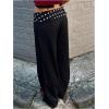 image:imageMakeMeChic Womens Polka Dots Dress Pants Low Waisted Work Office TrousersBlack