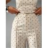 image:imageMakeMeChic Womens Polka Dots High Waist Dress PantsWork Office Wide Leg TrousersBlack and White