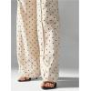 image:imageMakeMeChic Womens Polka Dots High Waist Dress PantsWork Office Wide Leg TrousersBlack and White