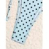image:imageMakeMeChic Womens Polka Dots Triangle Bikini Sets Swim Shorts Y2K Leopard Striped Bathing Suit SwimsuitBlue Black Dots
