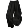 image:imageMakeMeChic Womens Satin Wide Leg Pants Drawstring Elastic Waist Silk Trousers Palazzo PantsBlack