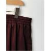 image:imageMakeMeChic Womens Satin Wide Leg Pants Drawstring Elastic Waist Silk Trousers Palazzo PantsBurgundy