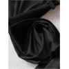 image:imageMakeMeChic Womens Satin Wide Leg Pants Silk Drawstring Elastic Waist Long TrousersBlack