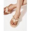 image:imageMakeMeChic Womens Seashell Starfish Summer Beach Shoes Open Toe Boho Flip Flops Flat SandalsApricot