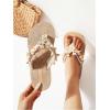 image:imageMakeMeChic Womens Seashell Starfish Summer Beach Shoes Open Toe Boho Flip Flops Flat SandalsApricot