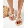 image:imageMakeMeChic Womens Seashell Starfish Summer Beach Shoes Open Toe Boho Flip Flops Flat SandalsApricot