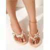 image:imageMakeMeChic Womens Seashell Starfish Summer Beach Shoes Open Toe Boho Flip Flops Flat SandalsBeige