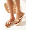 image:imageMakeMeChic Womens Seashell Starfish Summer Beach Shoes Open Toe Boho Flip Flops Flat SandalsBeige