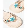 image:imageMakeMeChic Womens Seashell Starfish Summer Beach Shoes Open Toe Boho Flip Flops Flat SandalsBlue