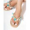image:imageMakeMeChic Womens Seashell Starfish Summer Beach Shoes Open Toe Boho Flip Flops Flat SandalsBlue Starfish