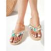 image:imageMakeMeChic Womens Seashell Starfish Summer Beach Shoes Open Toe Boho Flip Flops Flat SandalsBlue Starfish