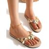 image:imageMakeMeChic Womens Seashell Starfish Summer Beach Shoes Open Toe Boho Flip Flops Flat SandalsMulticolor Pearl