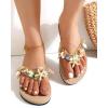 image:imageMakeMeChic Womens Seashell Starfish Summer Beach Shoes Open Toe Boho Flip Flops Flat SandalsMulticolor Pearl