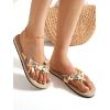 image:imageMakeMeChic Womens Seashell Starfish Summer Beach Shoes Open Toe Boho Flip Flops Flat SandalsMulticolor Pearl