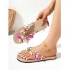 image:imageMakeMeChic Womens Seashell Starfish Summer Beach Shoes Open Toe Boho Flip Flops Flat SandalsPink