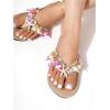 image:imageMakeMeChic Womens Seashell Starfish Summer Beach Shoes Open Toe Boho Flip Flops Flat SandalsPink