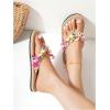 image:imageMakeMeChic Womens Seashell Starfish Summer Beach Shoes Open Toe Boho Flip Flops Flat SandalsPink