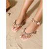 image:imageMakeMeChic Womens Seashell Starfish Summer Beach Shoes Open Toe Boho Flip Flops Flat SandalsPink Starfish
