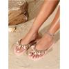 image:imageMakeMeChic Womens Seashell Starfish Summer Beach Shoes Open Toe Boho Flip Flops Flat SandalsPink Starfish