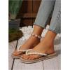 image:imageMakeMeChic Womens Seashell Starfish Summer Beach Shoes Open Toe Boho Flip Flops Flat SandalsWhite a