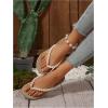 image:imageMakeMeChic Womens Seashell Starfish Summer Beach Shoes Open Toe Boho Flip Flops Flat SandalsWhite a