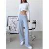 image:imageMakeMeChic Womens Star Print Sweatpants Low Waist Athletic Y2k Joggers Long PantsGrey