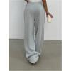 image:imageMakeMeChic Womens Straight Leg Drawstring Sweatpants Slant Pocket Baggy Sports PantsLight Grey