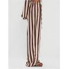 image:imageMakeMeChic Womens Striped Pants Wide Leg Tie Front Elastic Waist TrousersMulticolor