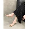 image:imageMakeMeChic Womens Suede Kitten Heels Sandals Thong Open Toe Flip Flop Heeled Sandals Vacation Party Summer ShoesBeige B