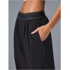 image:imageMakeMeChic Womens Wide Leg Workout Pants Quick Dry Low Waist Athletic Pants Active WearBlack