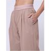 image:imageMakeMeChic Womens Wide Leg Workout Pants Quick Dry Low Waist Athletic Pants Active WearPink
