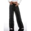 image:imageMakeMeChic Womens Y2K Party Glitter Sequin Pants Low Waisted Sparkly Straight Leg TrousersBlack