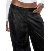 image:imageMakeMeChic Womens Y2K Party Glitter Sequin Pants Low Waisted Sparkly Straight Leg TrousersBlack