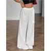 image:imageMakeMeChic Womens Y2K Party Glitter Sequin Pants Low Waisted Sparkly Straight Leg TrousersSilver