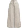 image:imageMakeMeChic Womens Corduroy Pants with Pockets High Waist Wide Leg Dressy Business Trousers PantKhaki