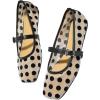 image:imageMakeMeChic Womens Lace Mesh Ballet Flats Shoes Square Closed Toe Shoes Breathable Summer FlatsApricot