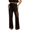 image:imageMakeMeChic Womens Plus Size Lace Wide Leg Pants High Waist Party Club TrousersBlack
