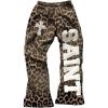 image:imageMakeMeChic Womens Plus Size Sweatpants Cheetah Print Elastic Waist Baggy Jogger PantsMulticolor