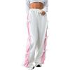 image:imageMakeMeChic Womens Plus Size Y2K Baggy Sweatpants Bow Wide Leg High Waist Kawaii PantsWhite and Pink