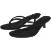 image:imageMakeMeChic Womens Suede Kitten Heels Sandals Thong Open Toe Flip Flop Heeled Sandals Vacation Party Summer ShoesBlack a