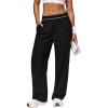 image:imageMakeMeChic Womens Workout Track Pants Wide Leg Athletic Gym Pants Active WearBlack