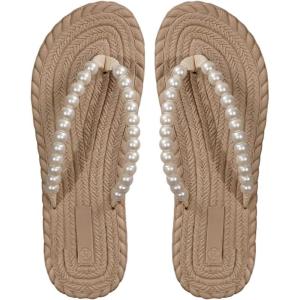 image:imageMakeMeChic Womens Seashell Starfish Summer Beach Shoes Open Toe Boho Flip Flops Flat SandalsWhite a