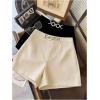 image:imageMAKEMECHIC Womens 2 Pack Dressy Shorts High Waist Wide Leg Work Office Summer ShortsBeige