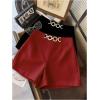 image:imageMAKEMECHIC Womens 2 Pack Dressy Shorts High Waist Wide Leg Work Office Summer ShortsRed