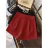 image:imageMAKEMECHIC Womens 2 Pack Dressy Shorts High Waist Wide Leg Work Office Summer ShortsRed