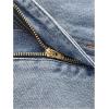 image:imageMAKEMECHIC Womens Floral Jean Shorts High Waist Embroidery Raw Hem Denim ShortBlue