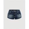 image:imageMAKEMECHIC Womens Jean Shorts Y2k Low Waist Mini Denim Shorts ClubwearBlue