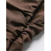 image:imageMAKEMECHIC Womens Summer A Line Ruffle Tiered Skirt Shorts Zip Up Ruched Y2K SkortsBrown